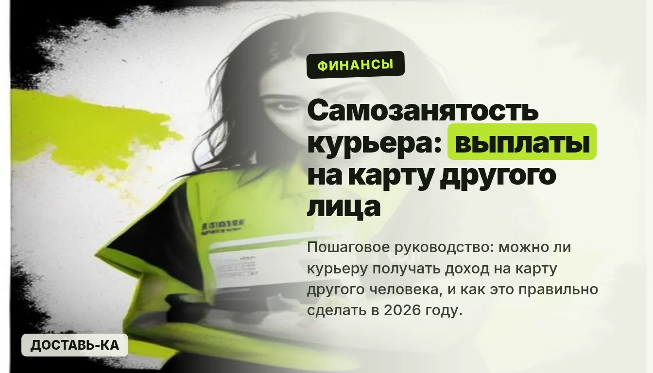 Самозанятость курьера: можно ли получать выплаты на карту другого лица в 2026 году