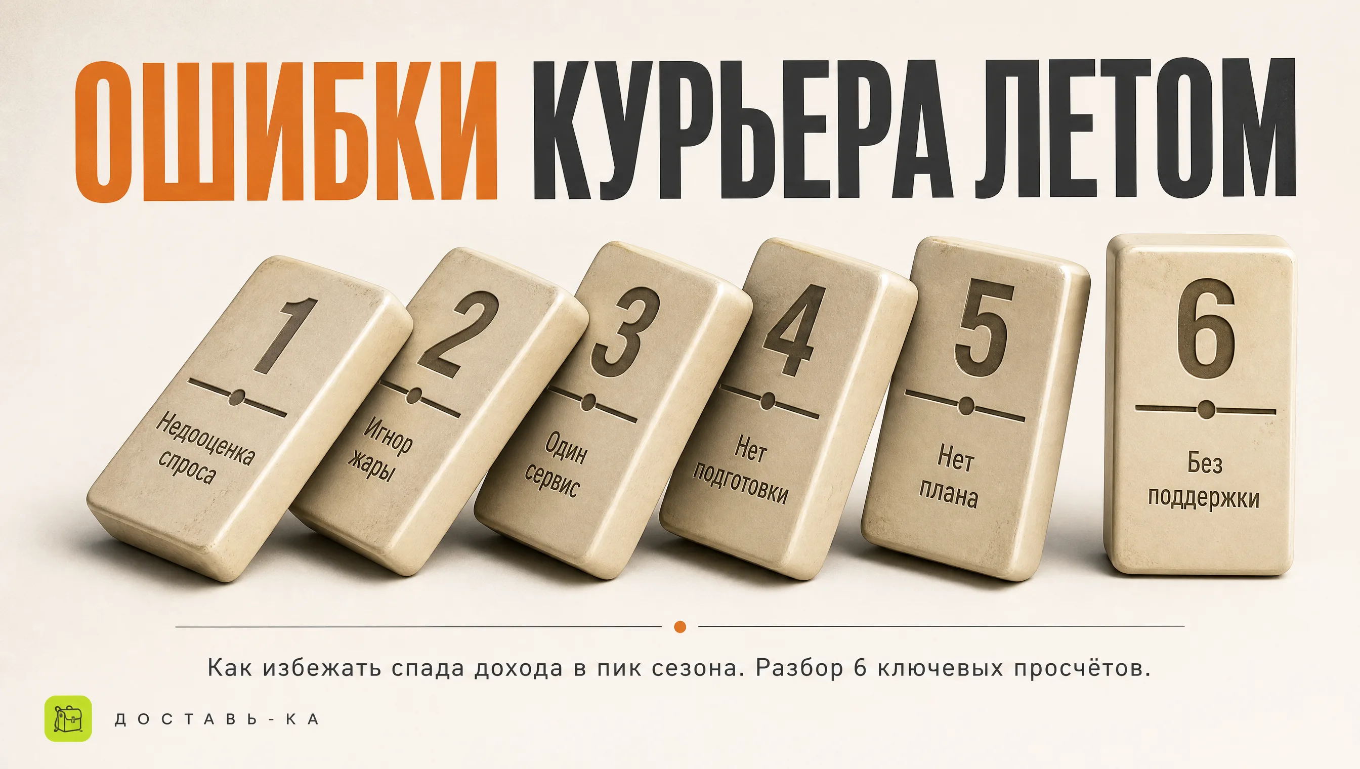 Заработок курьера летом 2026: 6 ошибок и их решения