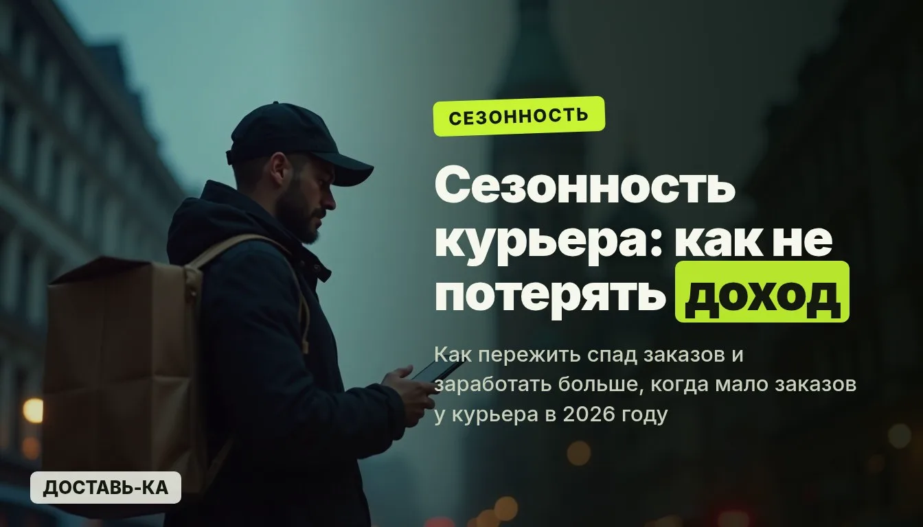 Сезонность в работе курьера: как пережить спад заказов и заработать в 2026 году