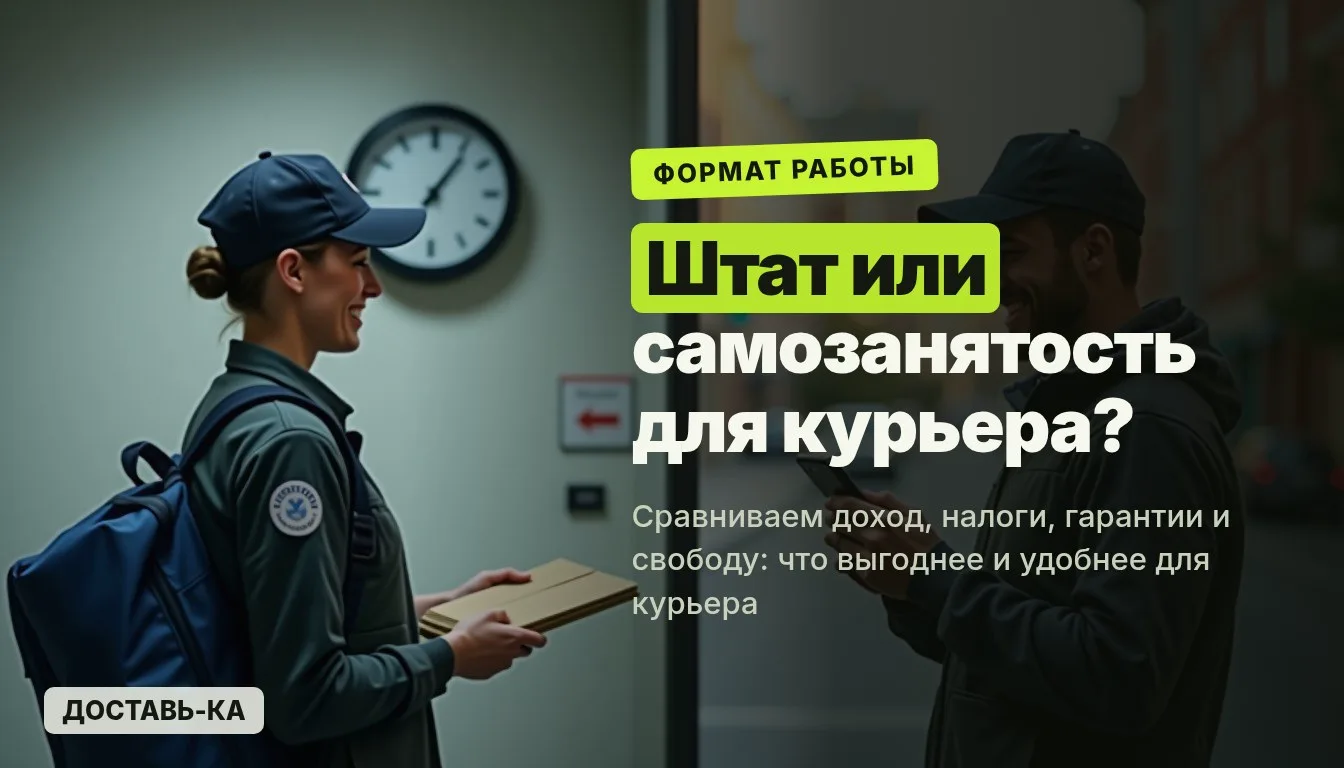 Курьер в штате или самозанятость: что выгоднее в 2026 году