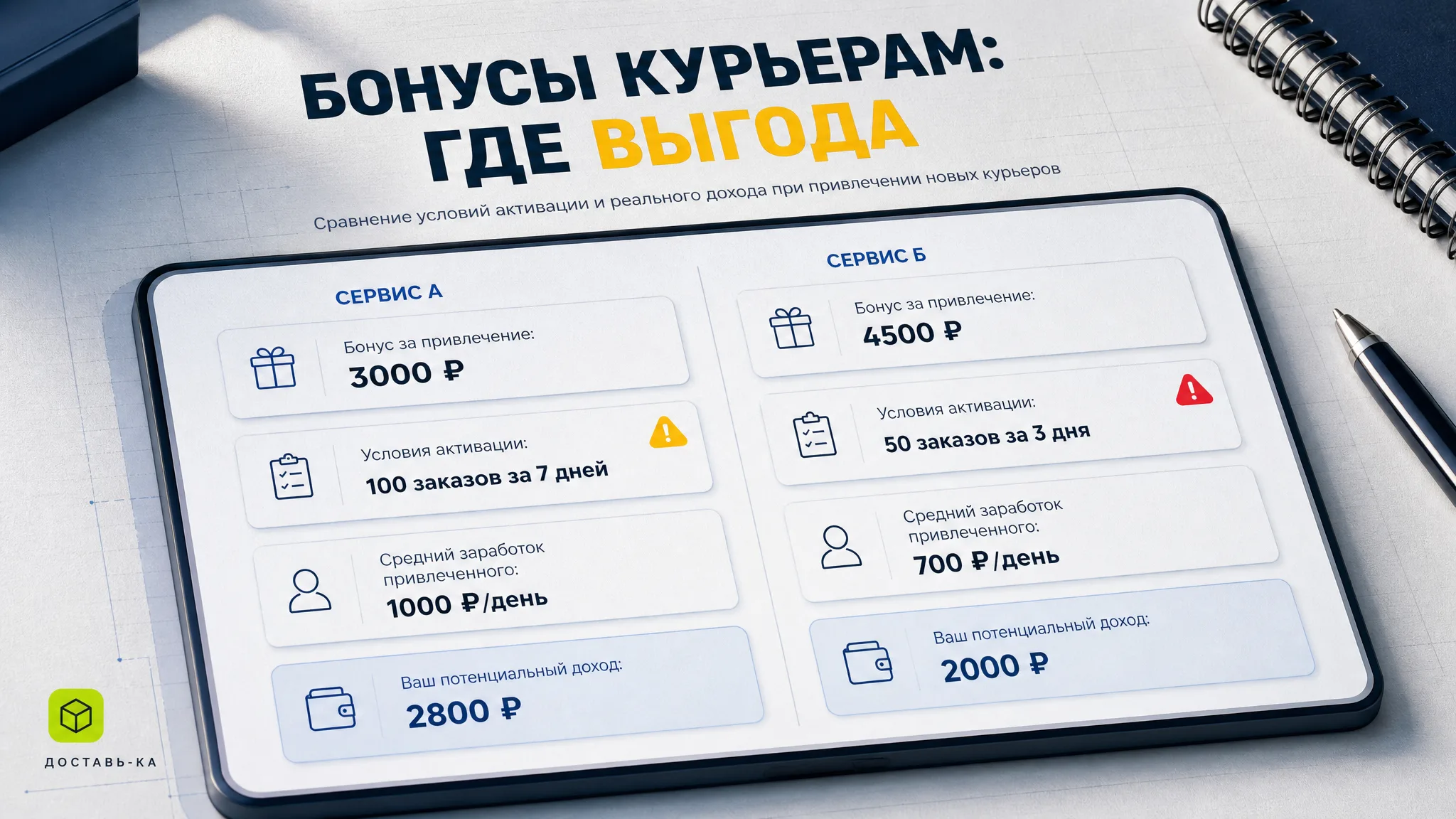 Бонусы за привлечение курьеров: сравнение сервисов в 2026 году