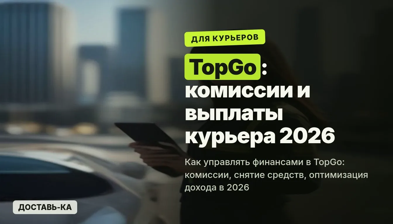 TopGo: прозрачные комиссии и удобные схемы снятия средств для курьеров в 2026