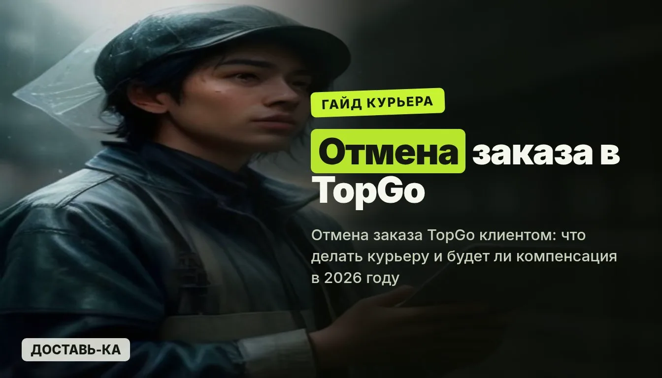Отмена заказа TopGo клиентом: что делать курьеру и будет ли компенсация в 2026 году