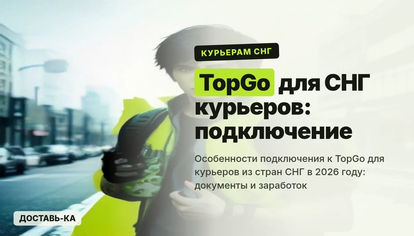 Подключение к TopGo: особенности для курьеров из СНГ в 2026 году