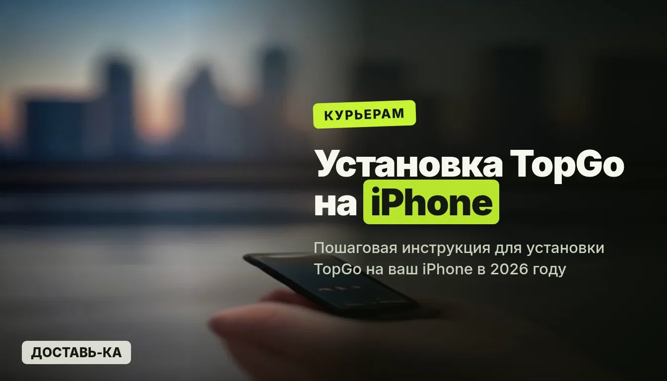 TopGo: как установить приложение курьеру на iPhone в 2026 году