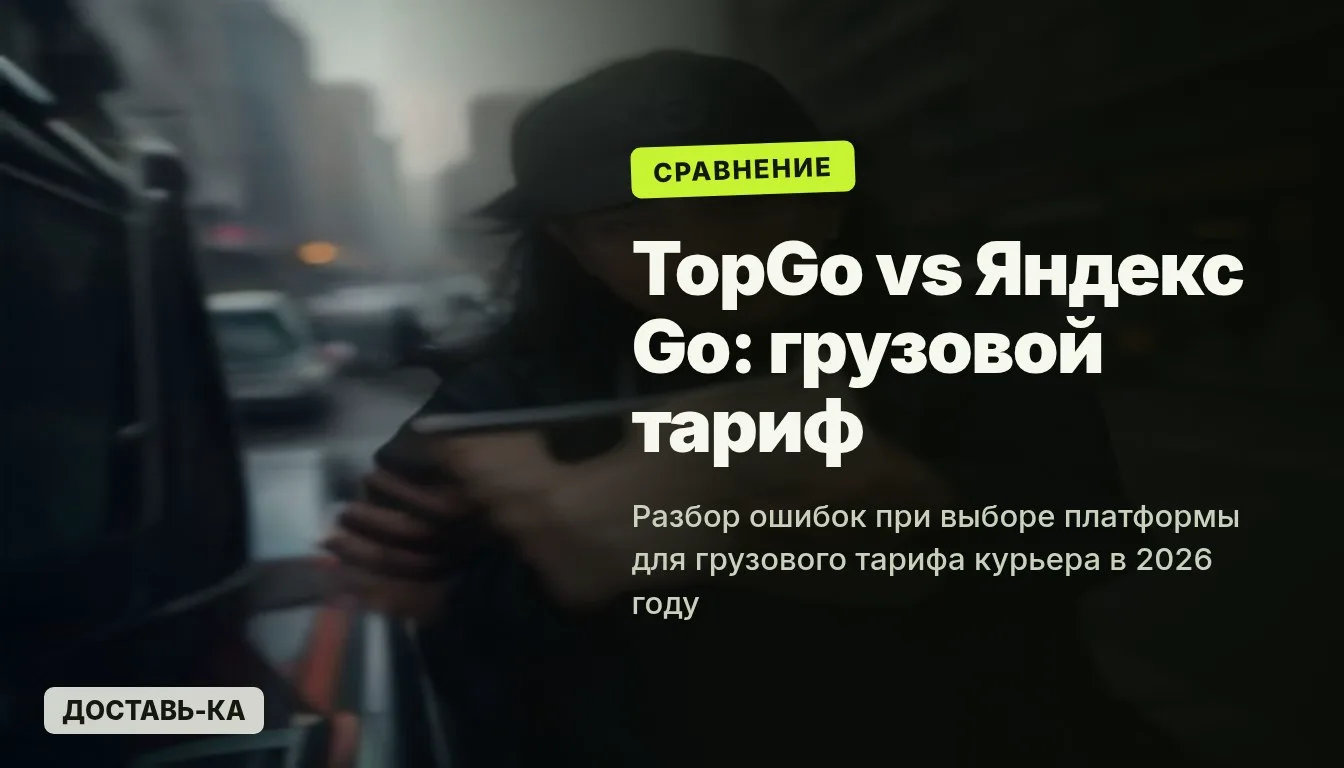 TopGo vs Яндекс Go: детальное сравнение для грузового тарифа курьеров 2026