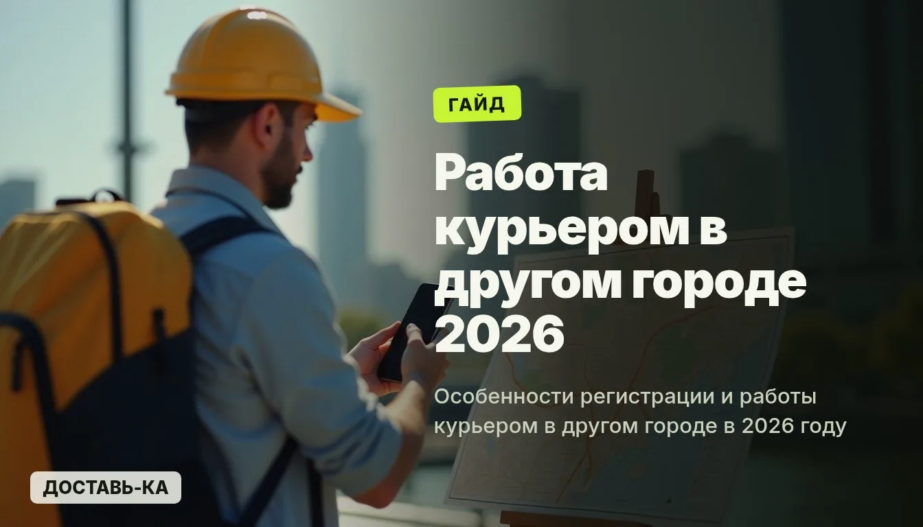 Работать курьером в другом городе: регистрация и особенности в 2026