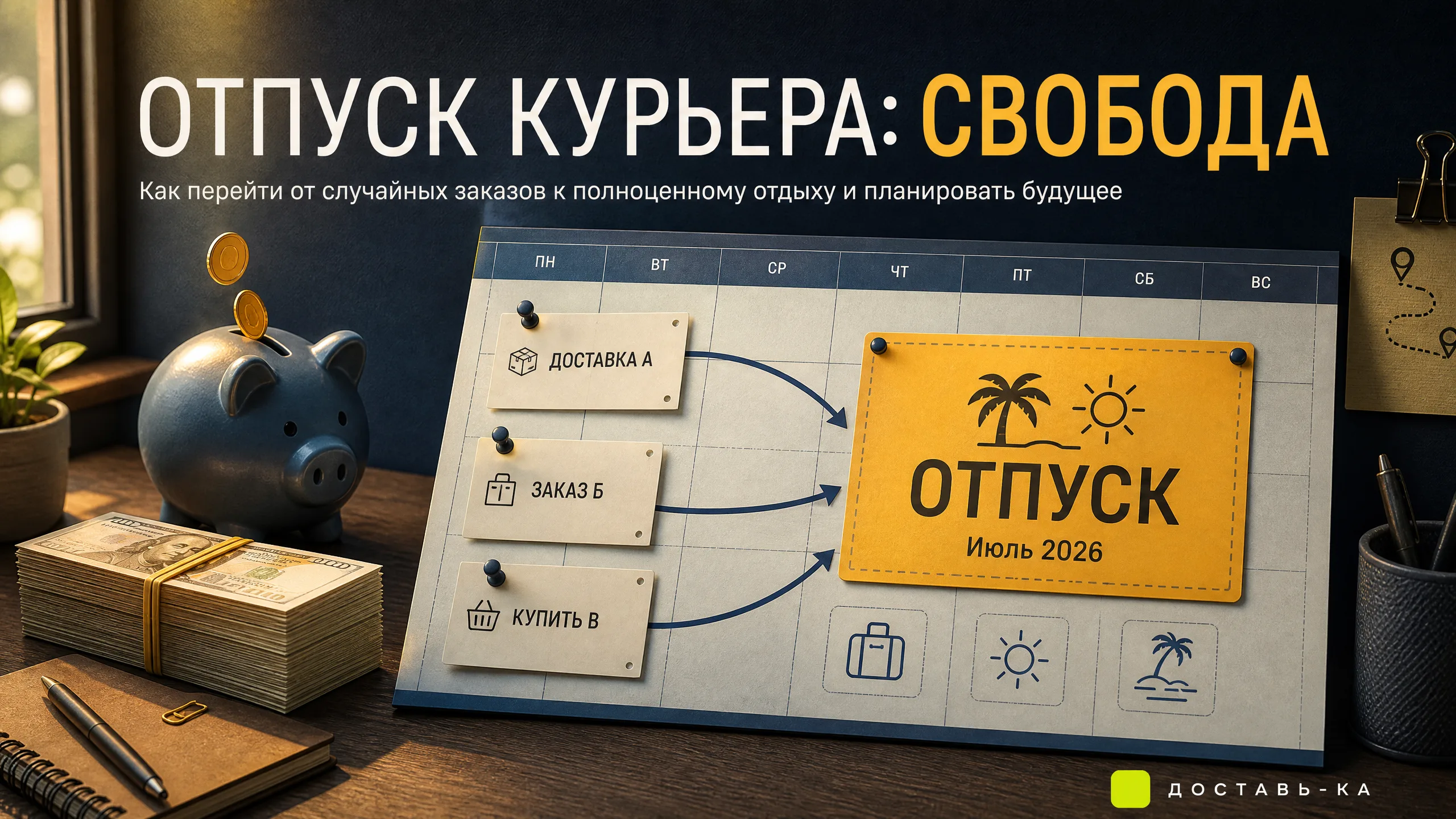 Отпуск курьера: как перерасти подработку в полноценный отдых в 2026 году