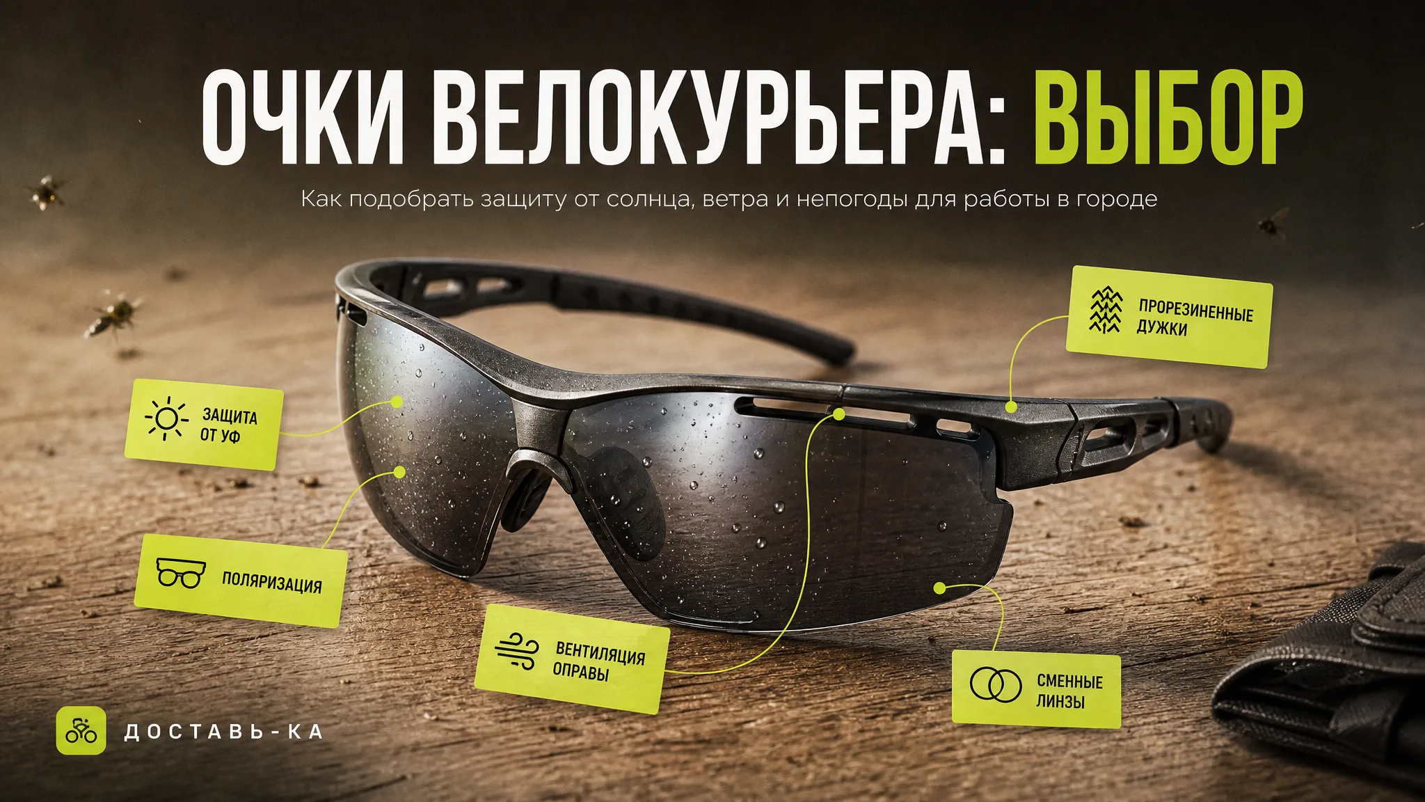 Велокурьер очки: как выбрать защиту глаз в любую погоду в 2026 году?