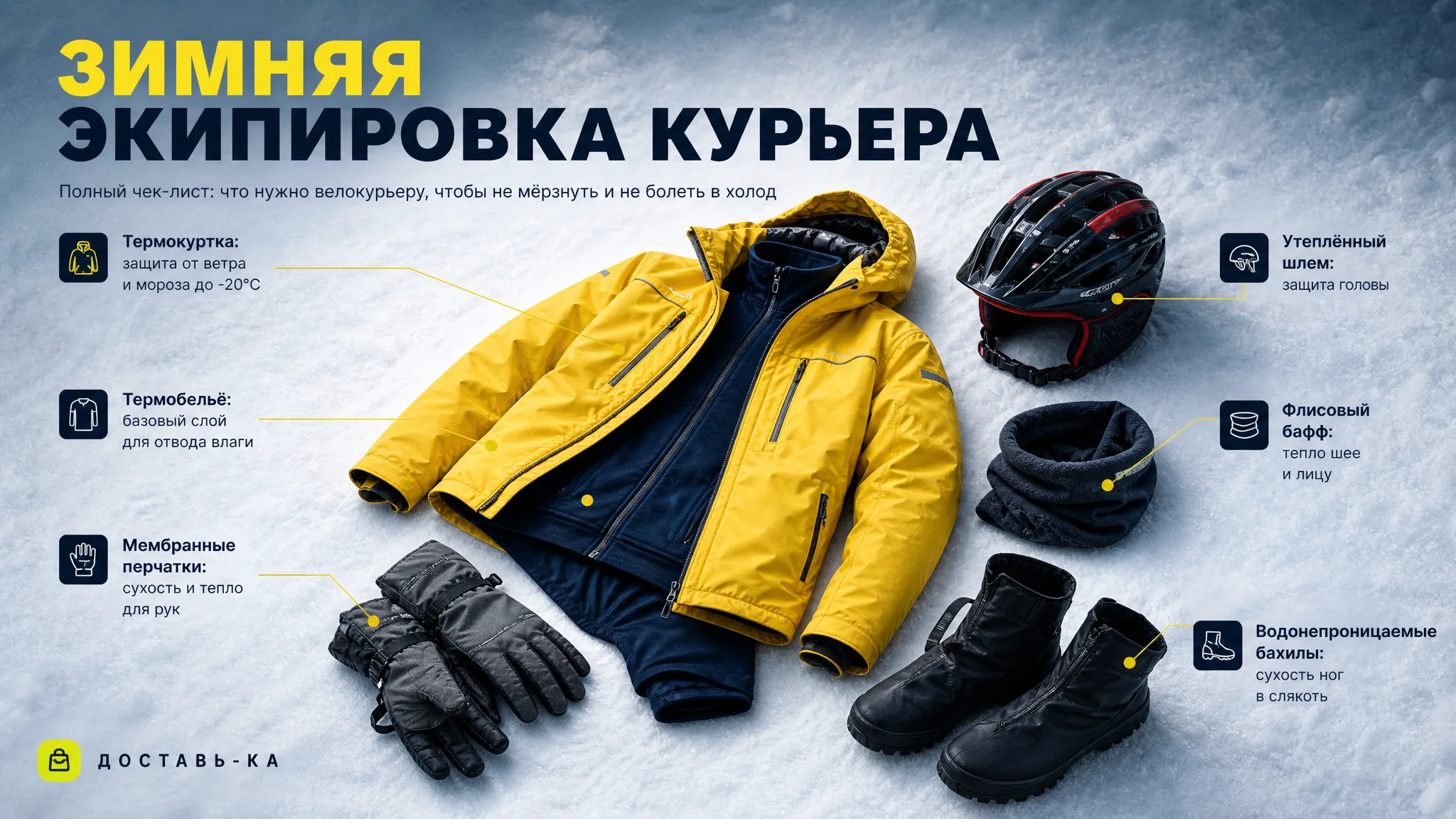 Велокурьер зимой: экипировка для холодной погоды и скользких дорог 2026
