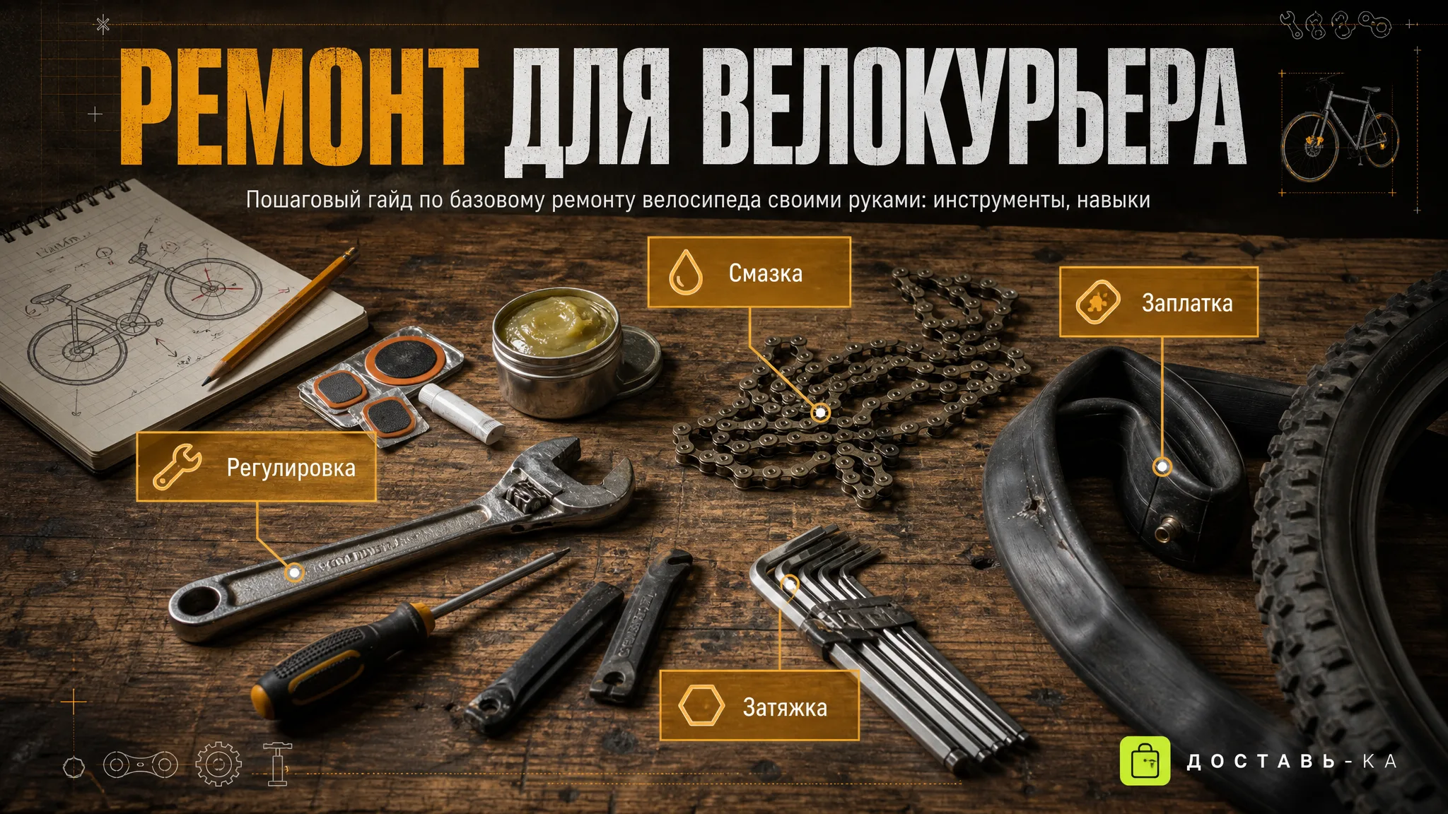 Ремонт велосипеда велокурьером: базовые навыки и инструменты в 2026 году