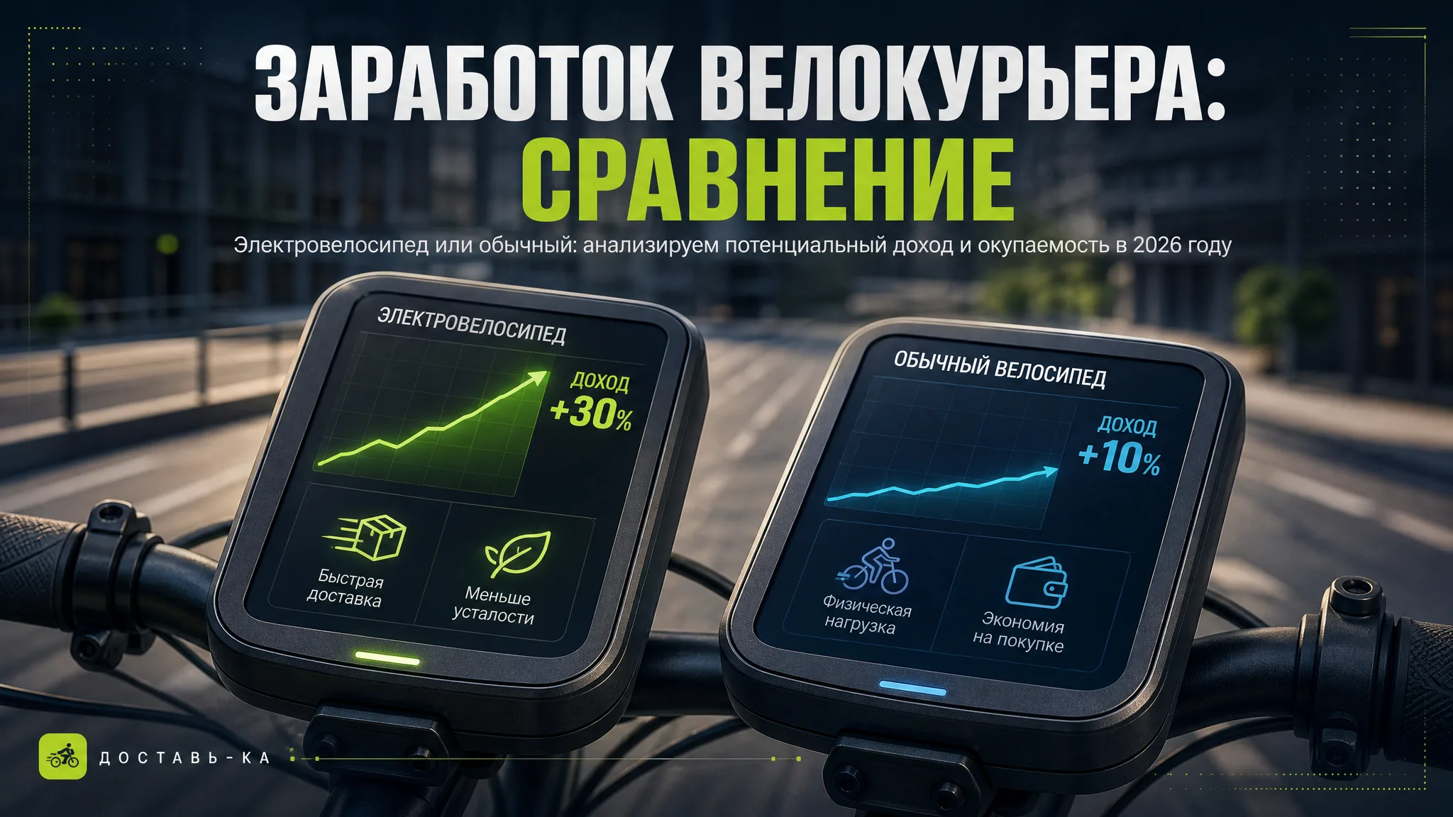 Заработок велокурьера на электровелосипеде vs обычном велосипеде в 2026 году