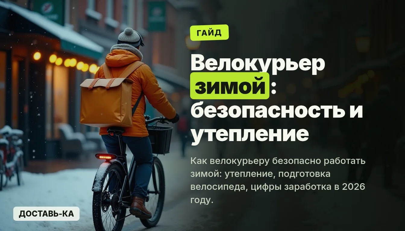 Велокурьер зимой: безопасность, утепление и подготовка велосипеда к холодам в 2026 году