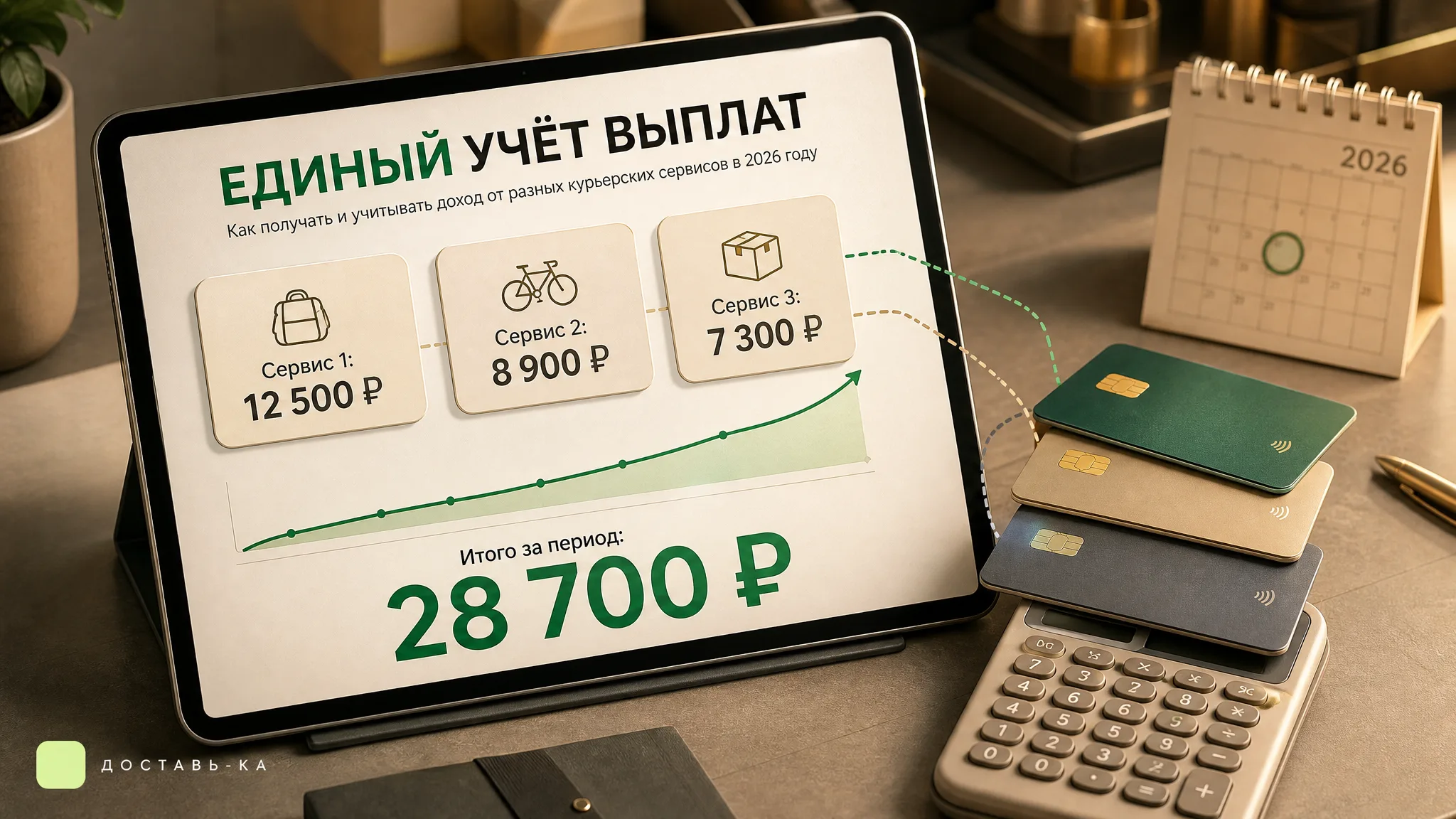 Выплаты за работу в нескольких сервисах курьер: особенности и учет в 2026