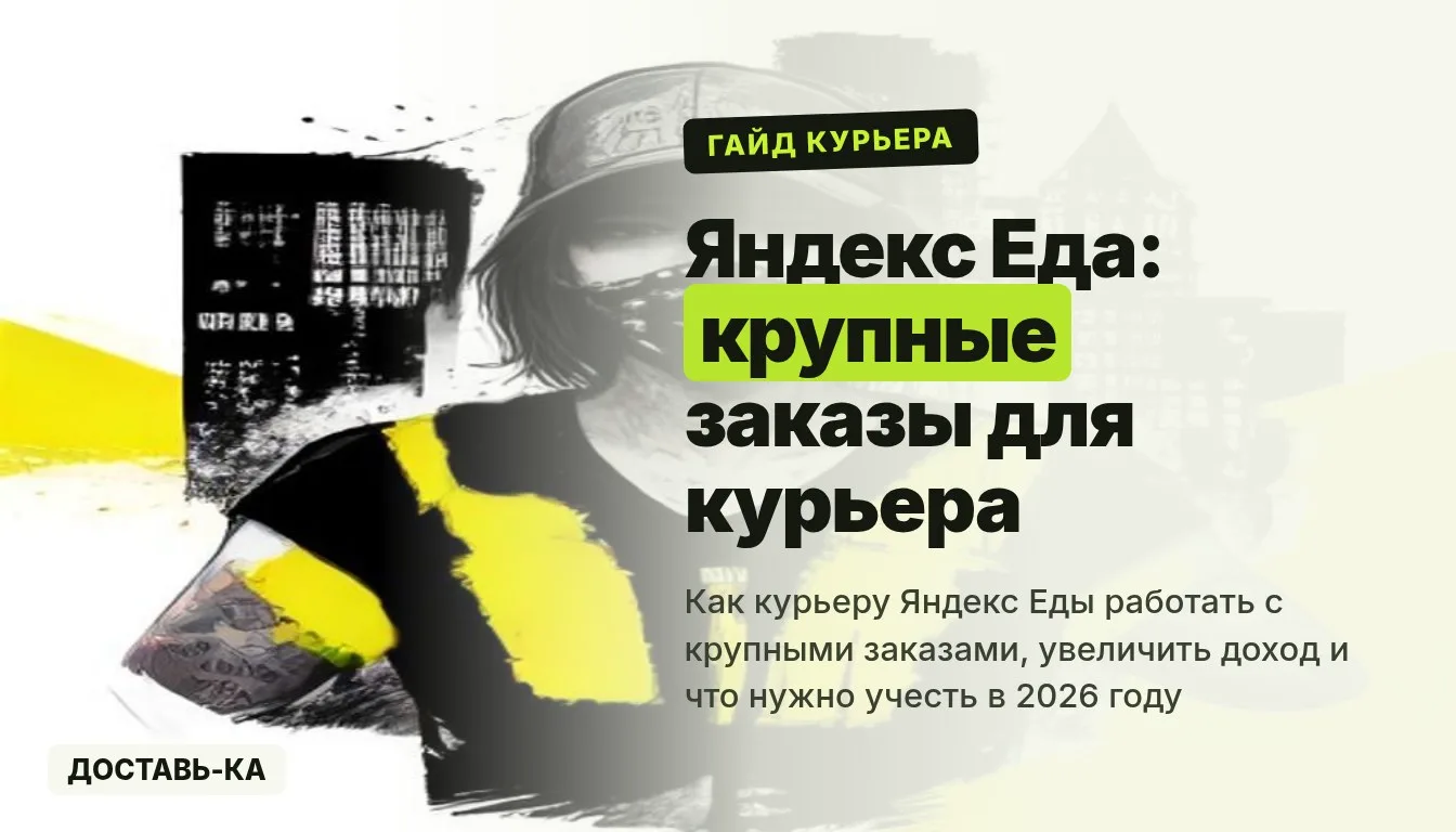 Яндекс Еда: как курьеру работать с крупными заказами в 2026 году?