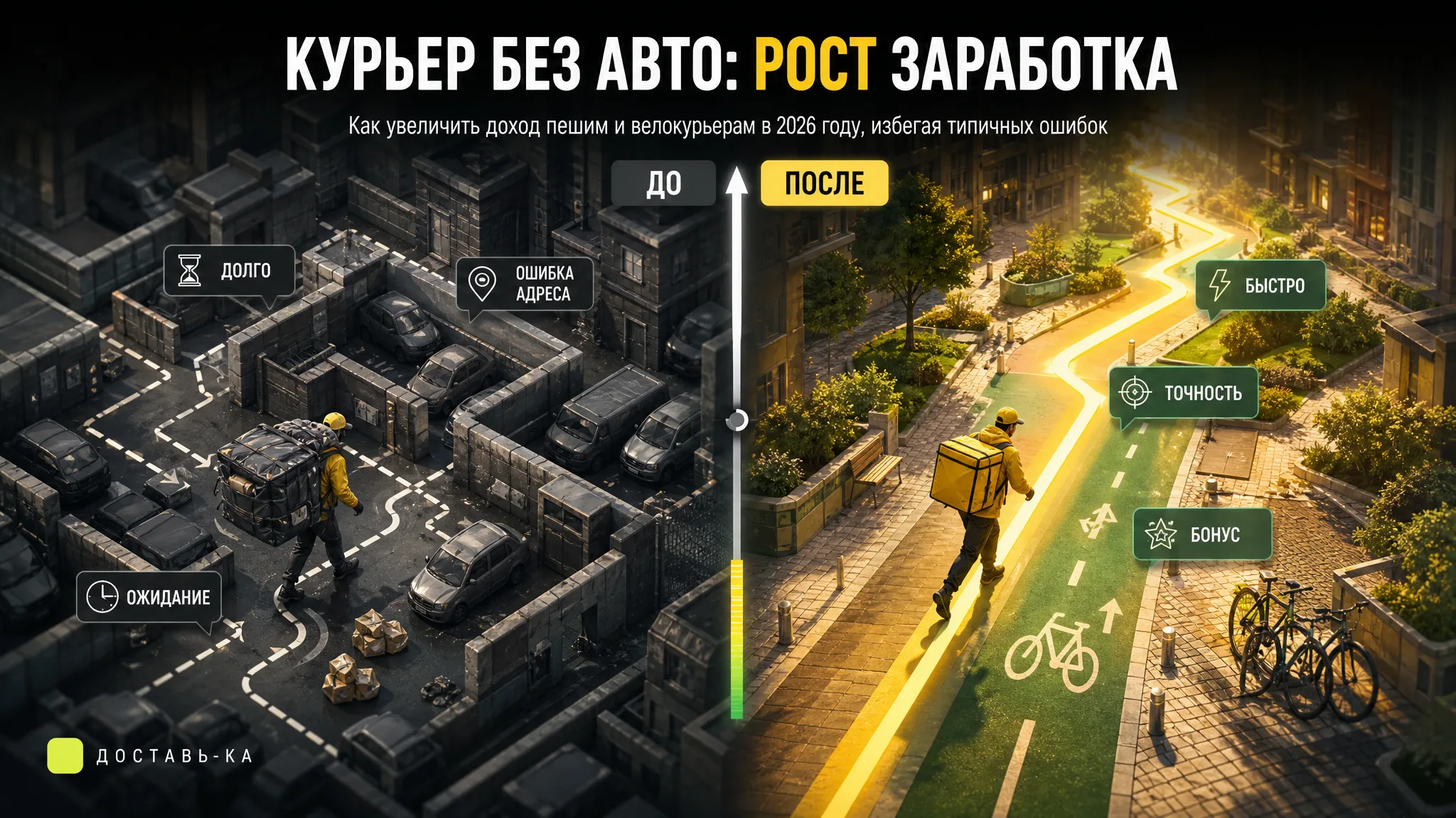 Заработок курьера в городах-миллионниках без авто: ошибки и возможности 2026 года