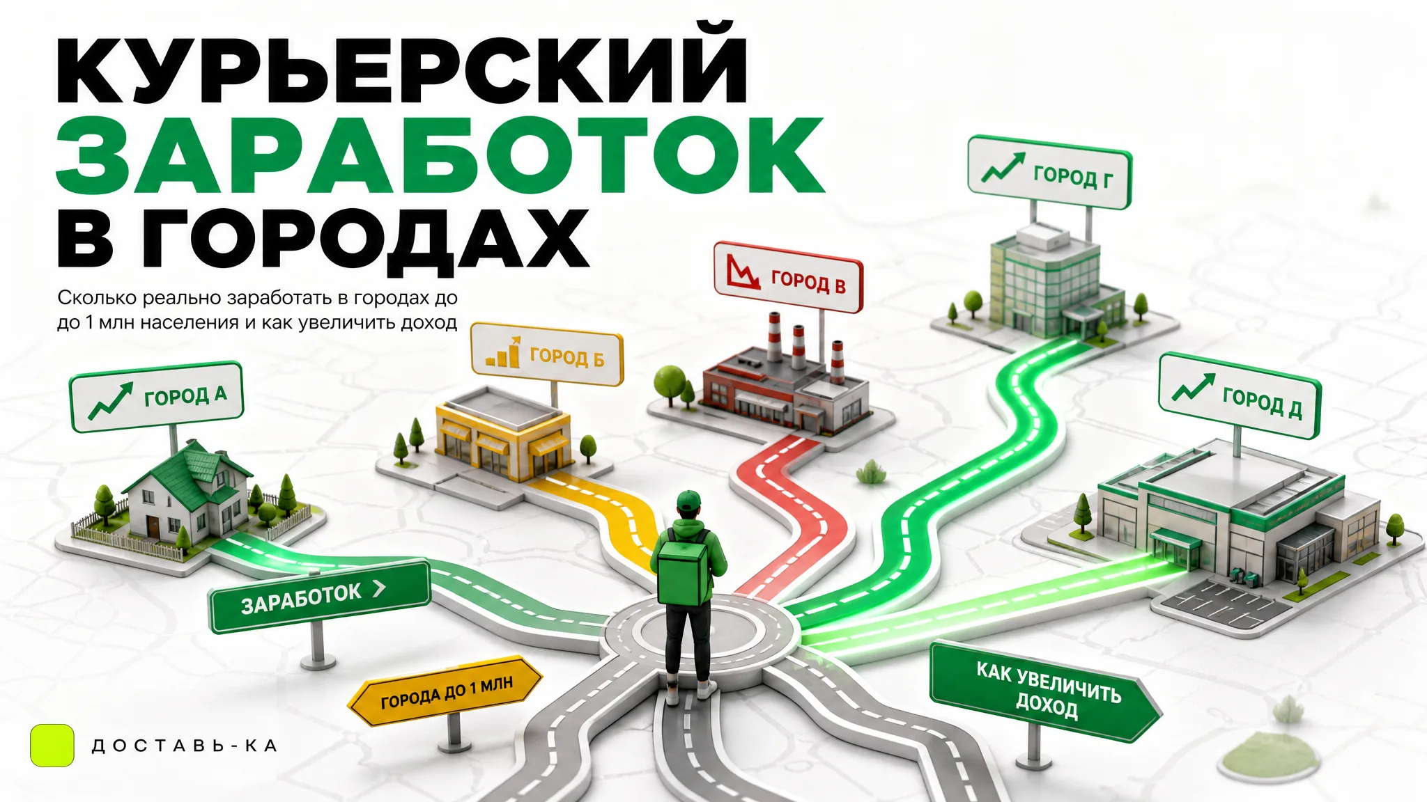 Заработок курьера в городах до миллиона человек в 2026 году