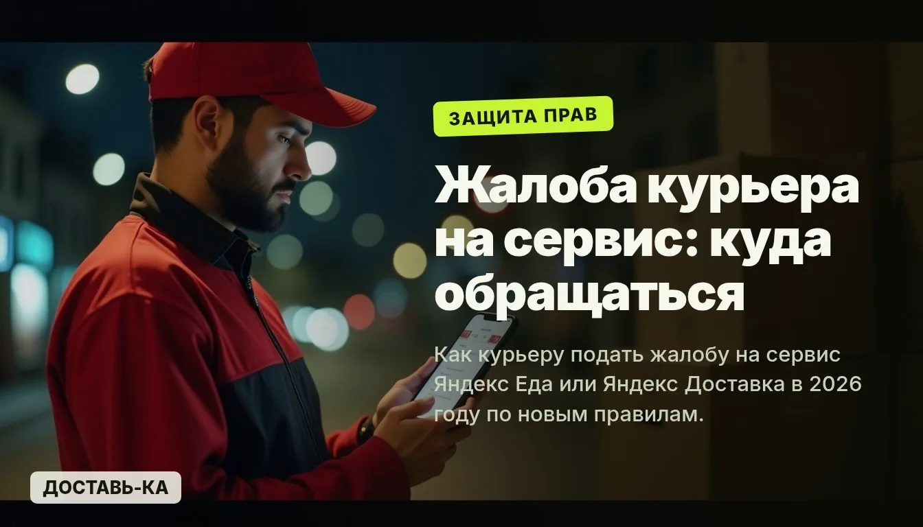 Куда курьеру жаловаться на сервис Яндекс Доставки в 2026 году