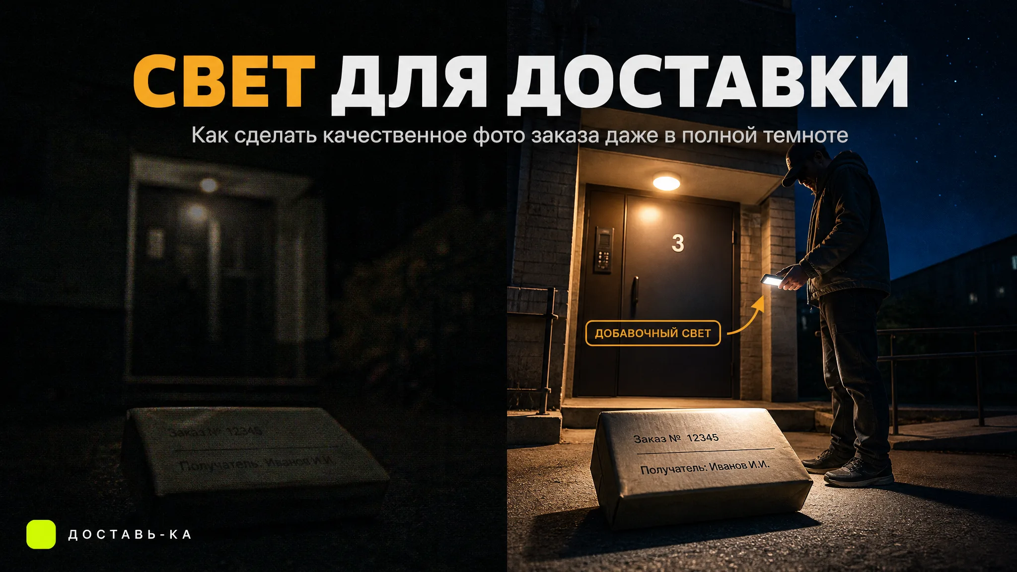 Как курьеру сделать фото доставки в темноте: лайфхаки 2026