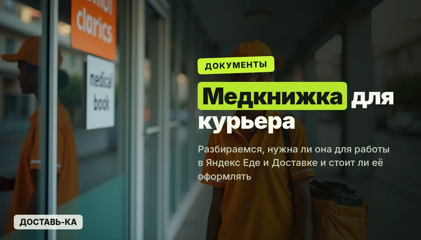 Нужна ли медкнижка курьеру Яндекс Еды и Доставки в 2026 году — полный разбор