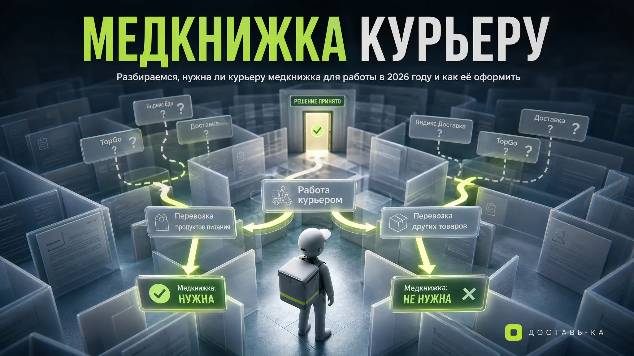 Нужна ли медкнижка для работы курьером в 2026 году?