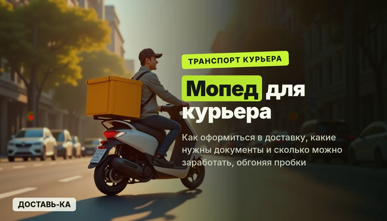 Мопед для курьера Яндекс Еды и Доставки в 2026 году: как оформить и заработать