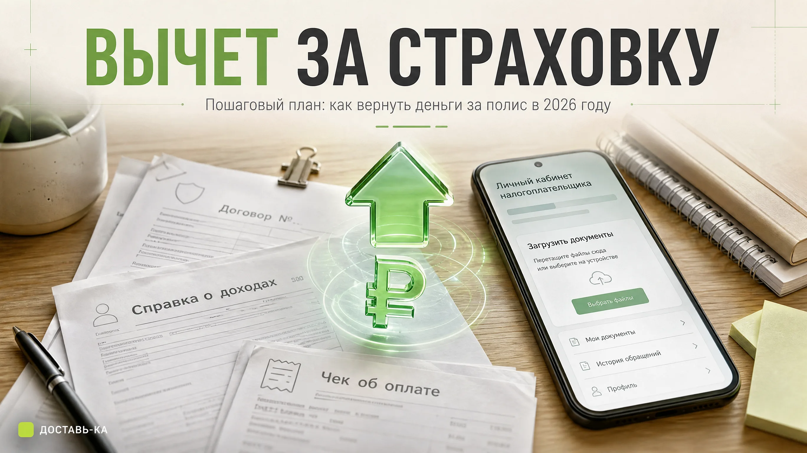 Налоговый вычет за страховку курьера: как вернуть деньги в 2026 году