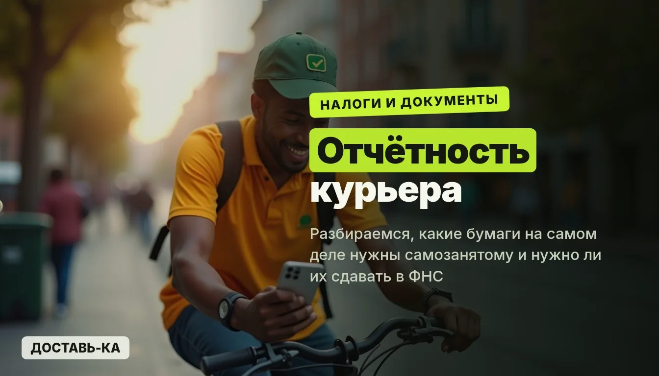 Отчётность самозанятого курьера Яндекс Еды и Доставки в 2026 году