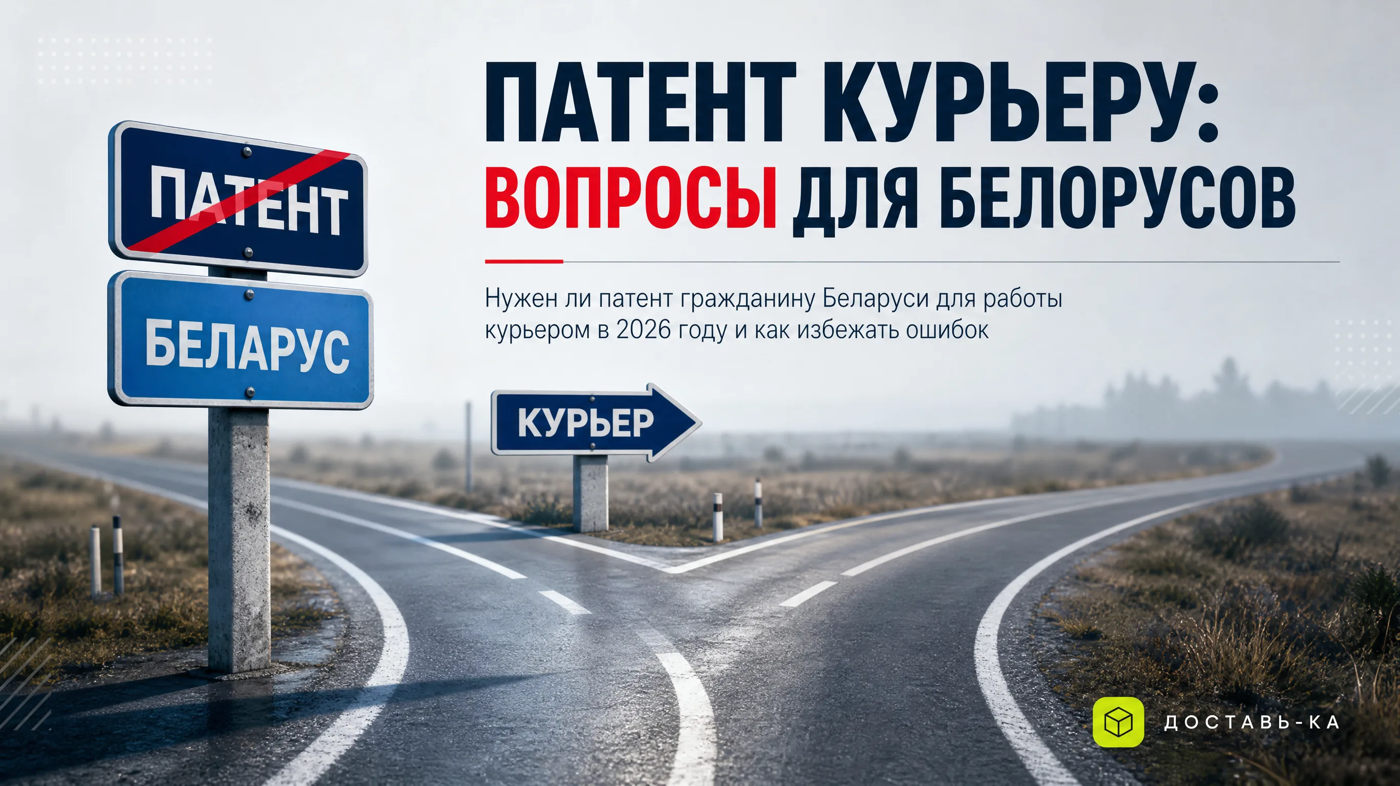 Патент белорусу для работы курьером: нужен ли и как оформить в 2026 году
