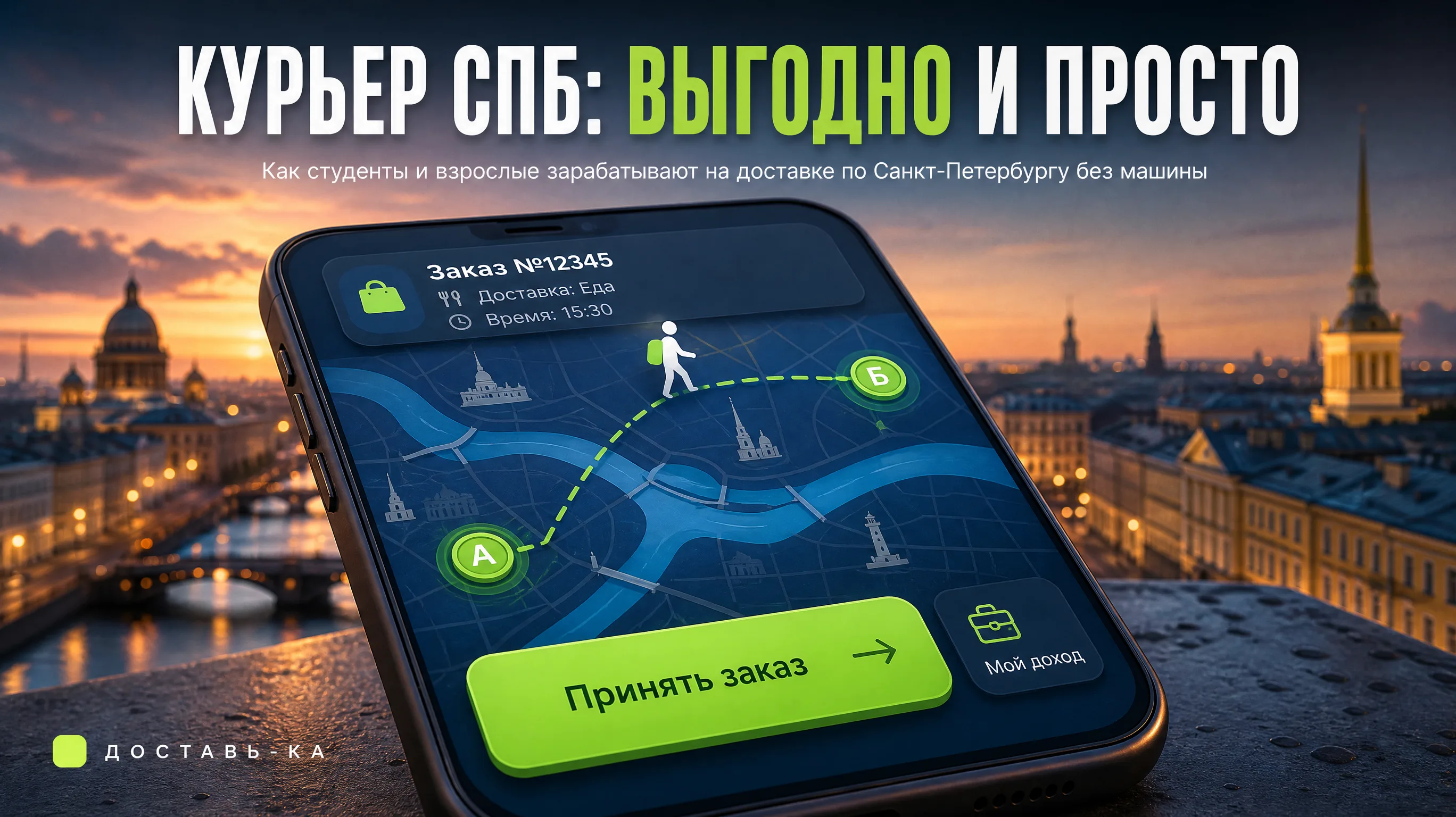 Пеший курьер в Санкт-Петербурге: работа без авто в 2026 году