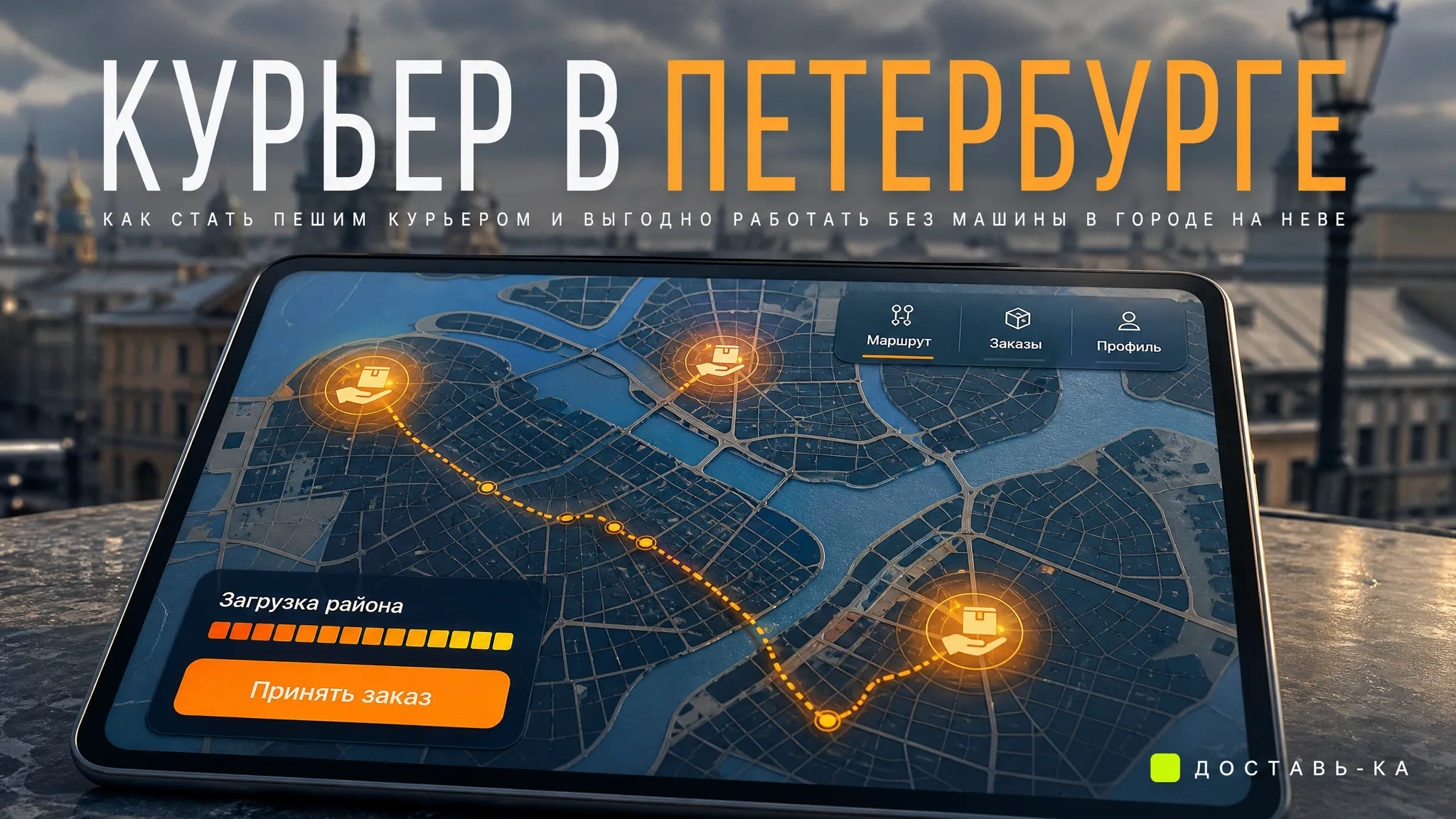 Пеший курьер в Санкт-Петербурге: работа без личного транспорта в 2026 году
