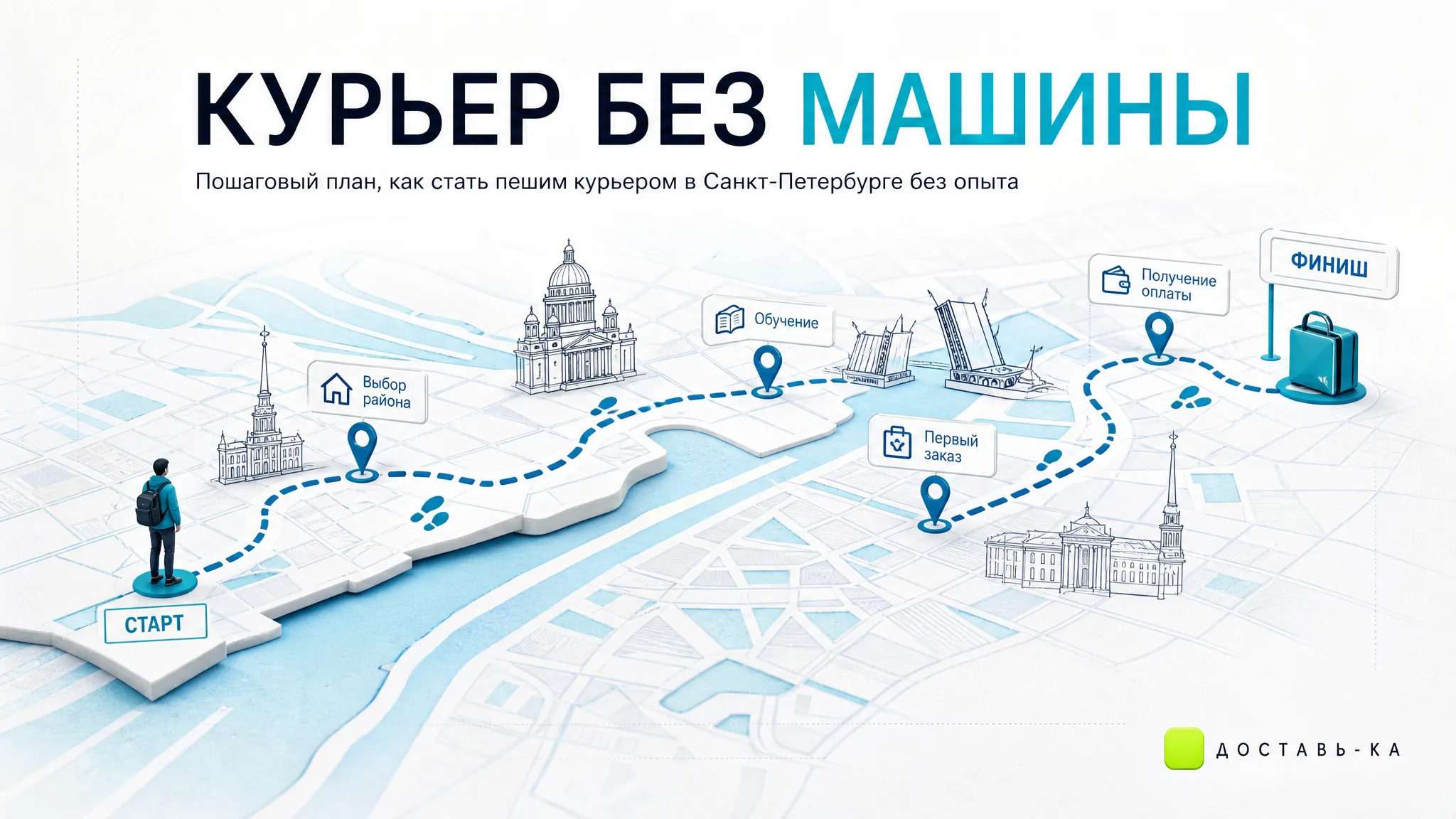 Пеший курьер в Санкт-Петербурге: работа без машины и прав в 2026 году