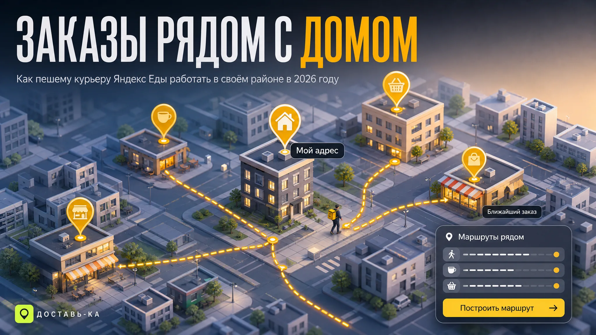 Пеший курьер Яндекс Еды: работа рядом с домом в 2026 году