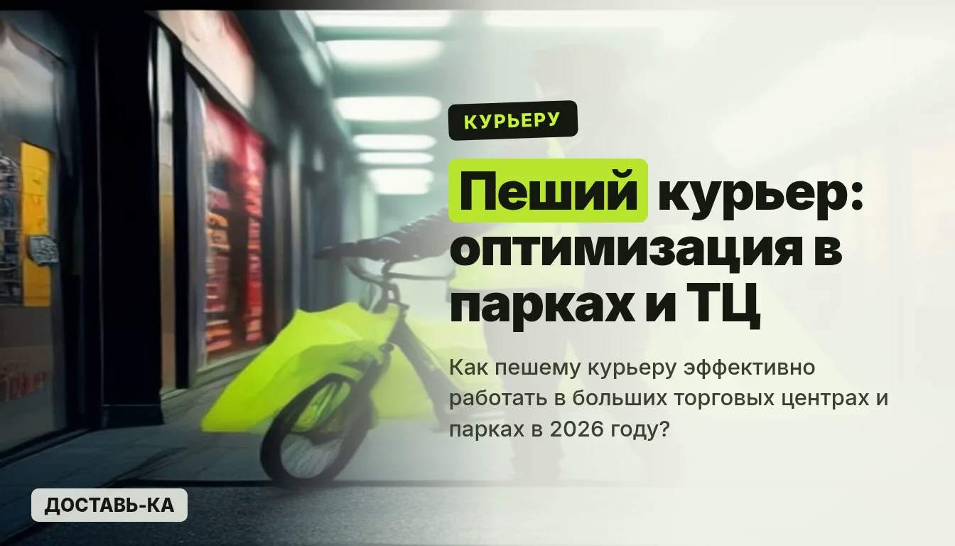 Пеший курьер: как оптимизировать доставку в больших парках и ТЦ в 2026 году