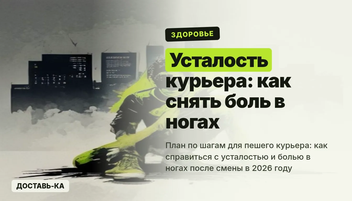 Пеший курьер: как справиться с усталостью и болью в ногах после смены в 2026 году