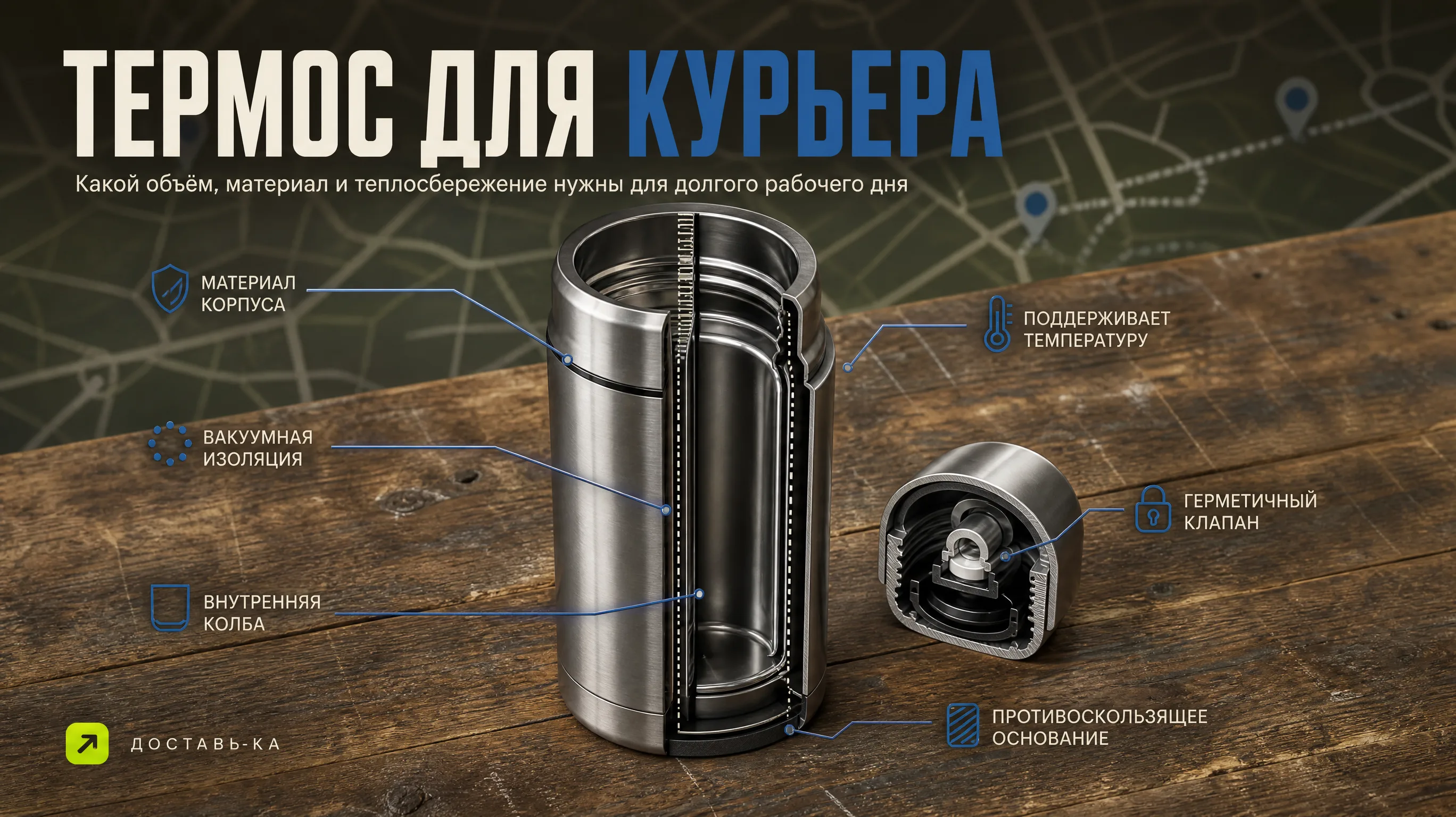 Термос для пешего курьера: как выбрать удобный в 2026 году