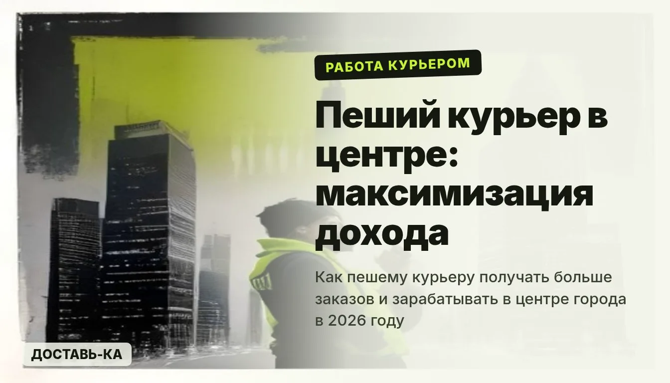 Пеший курьер: как максимизировать доход, работая в центре города в 2026 году