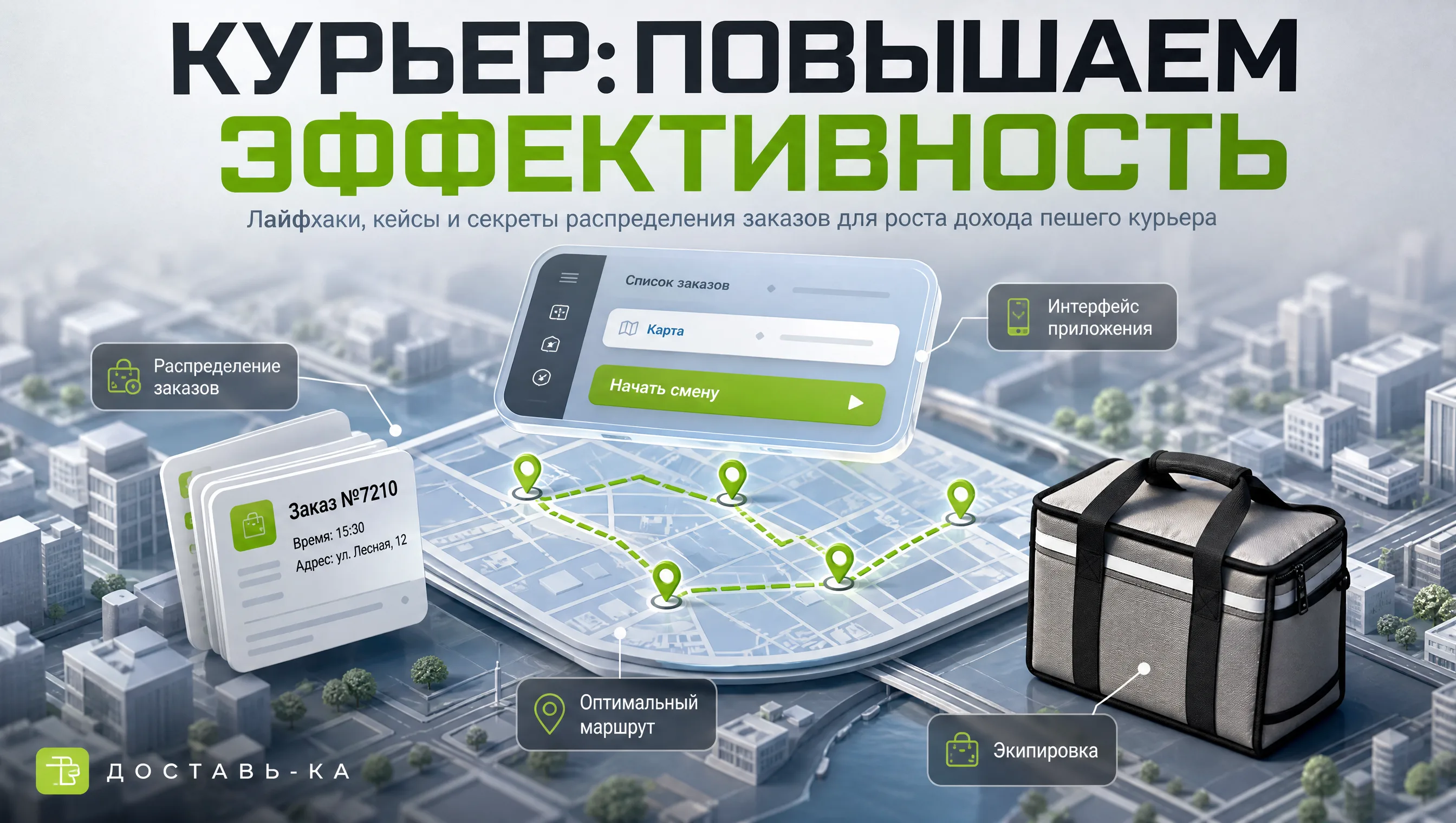 Как повысить эффективность пешего курьера в 2026 году