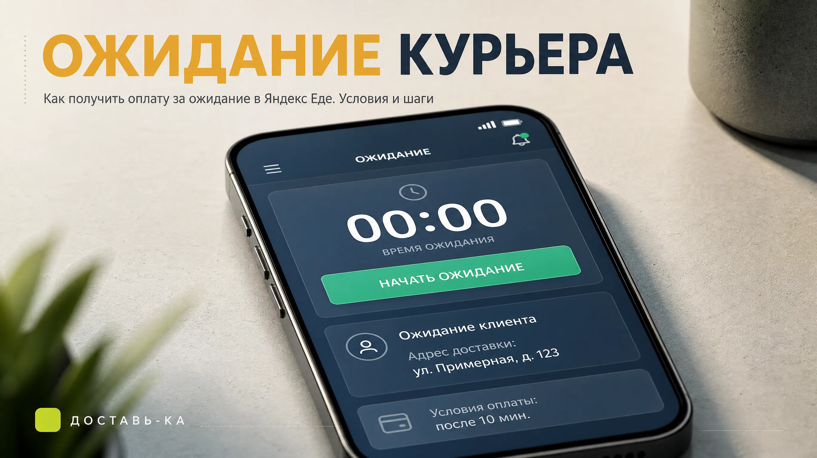 Платное ожидание курьера Яндекс Еда в 2026 году: за что платят?