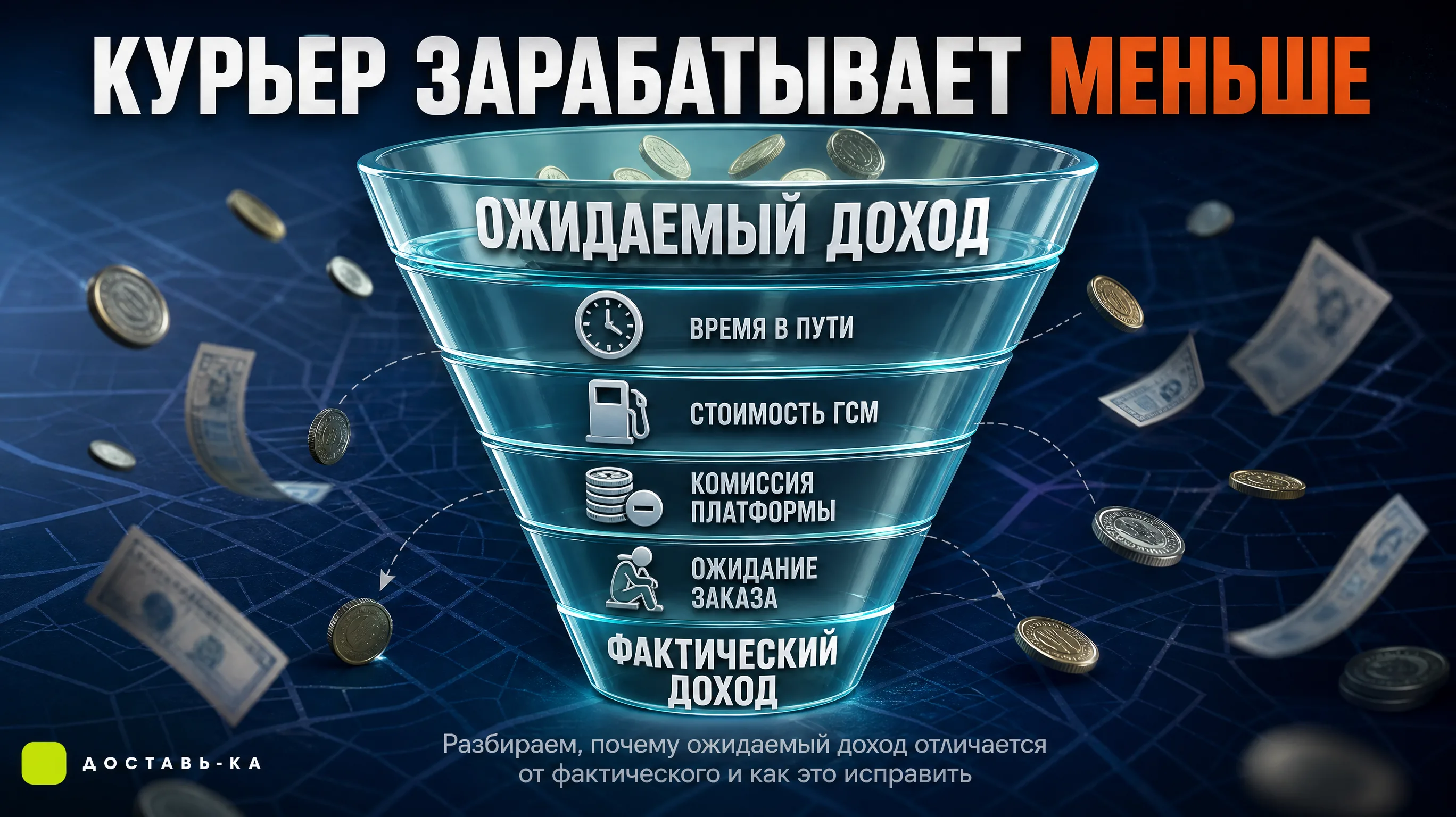 Почему курьер зарабатывает меньше чем обещали в 2026 году: полный разбор