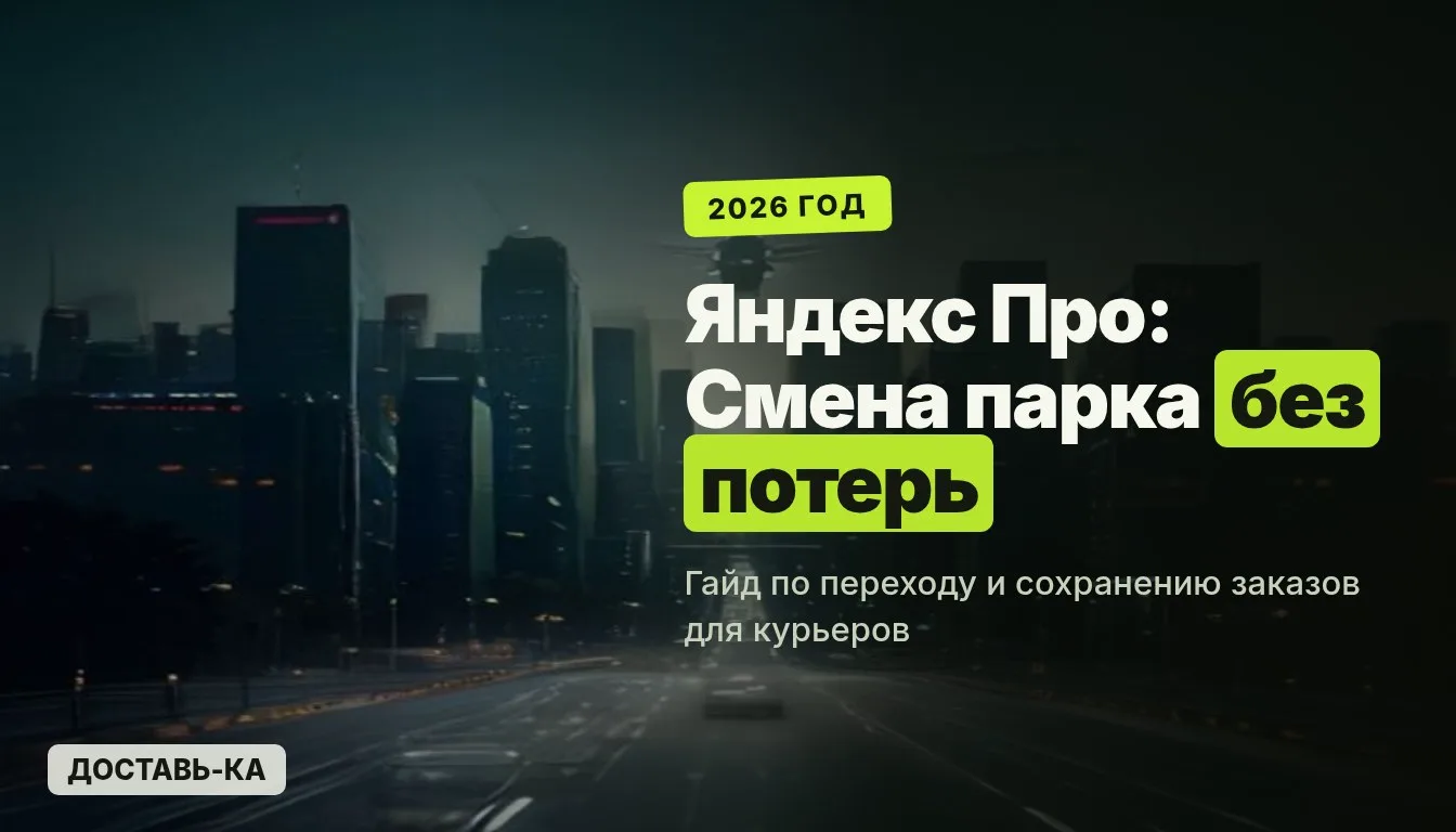 Как сменить парк Яндекс Про и перейти без потери заказов в 2026 году