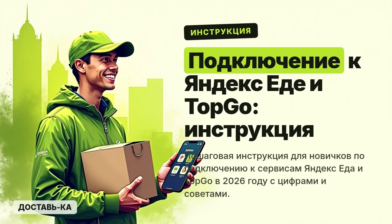Подключение к Яндекс Еде и TopGo: пошаговая инструкция для новичков в 2026 году