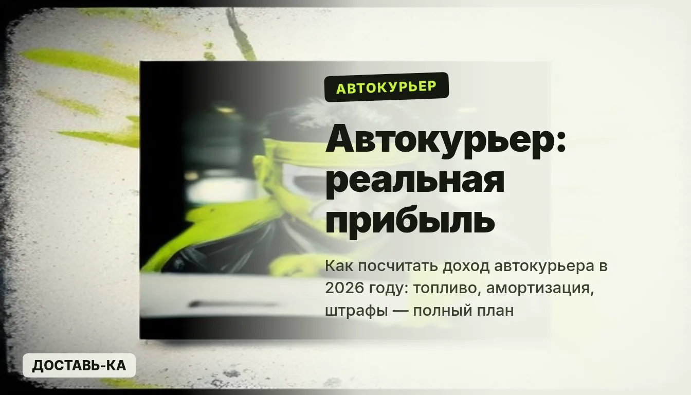 Автокурьер: как посчитать реальную прибыль в 2026 году? Топливо, амортизация, штрафы, парковки
