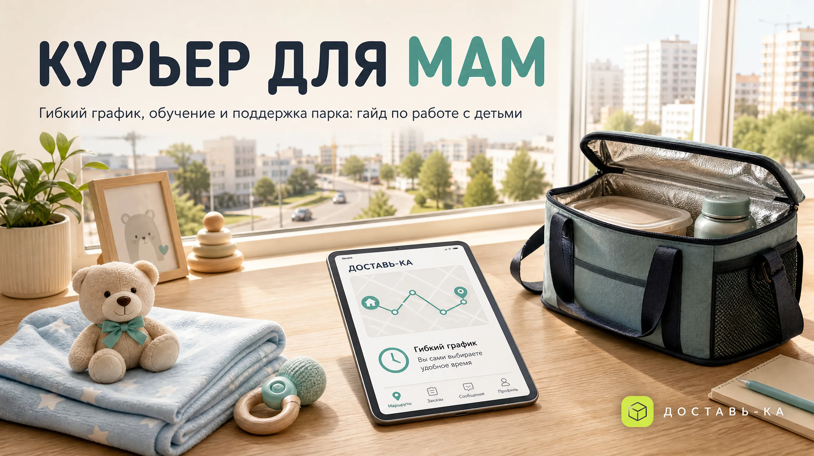 Курьер для мам с детьми в 2026 году: график, обучение и заработок