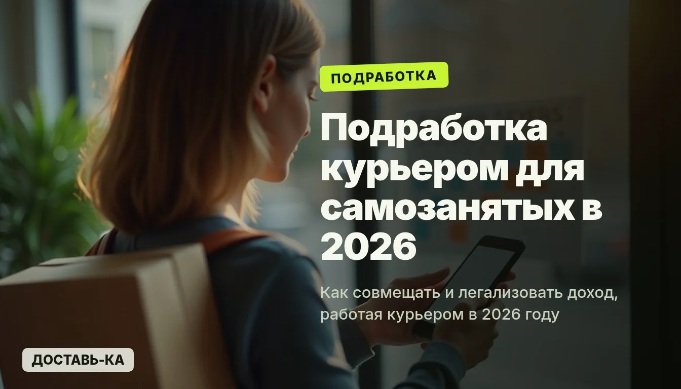 Подработка курьером для самозанятых: как совмещать и легализовать доход в 2026 году