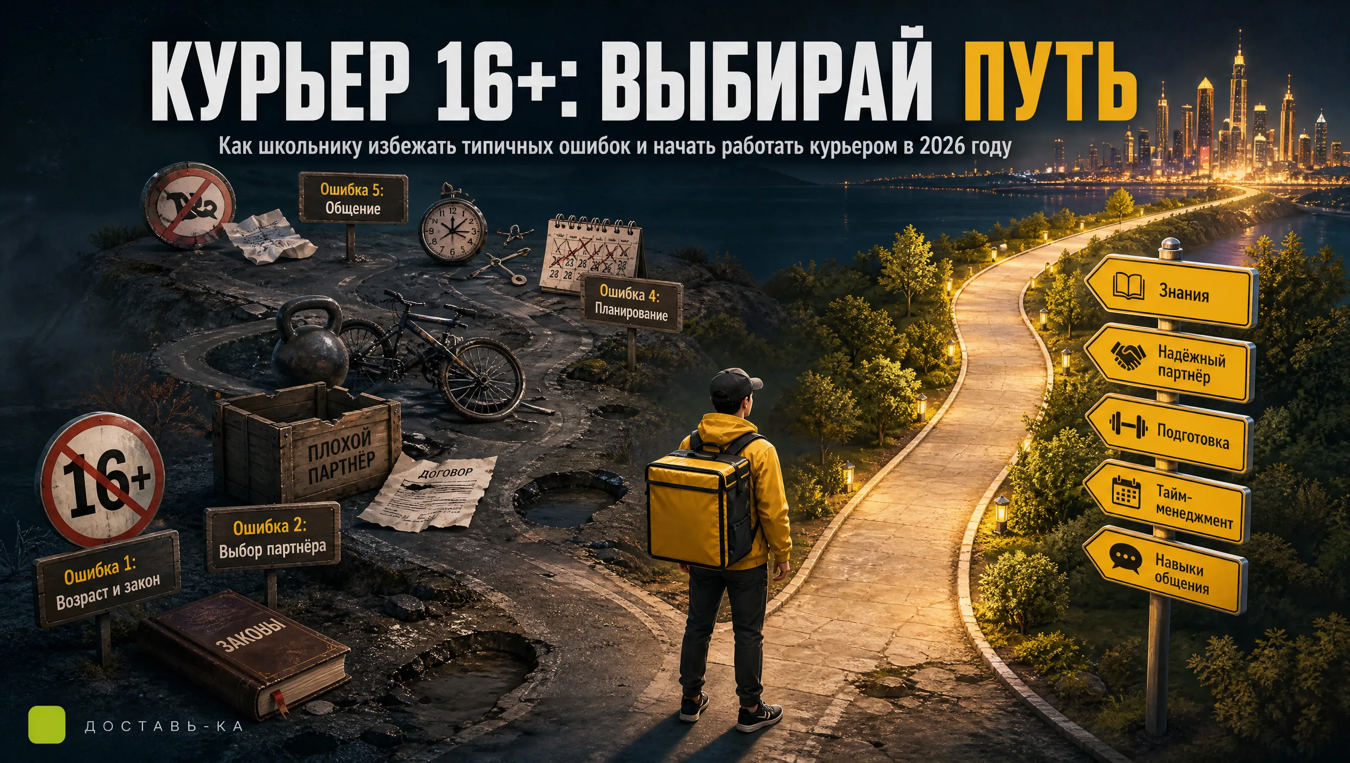 Работа курьером с 16 лет: разбор ошибок школьников в 2026 году