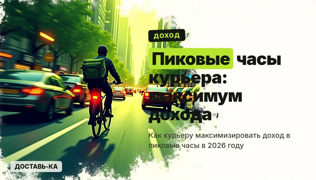 Пиковые часы работы курьера: как максимизировать доход в 2026 году