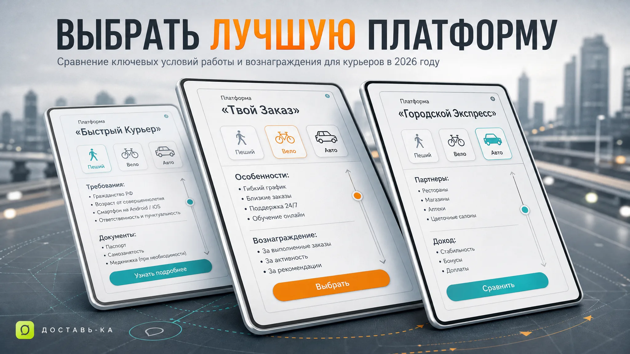 Каким лучше курьерам работа — выбор платформы в 2026 году