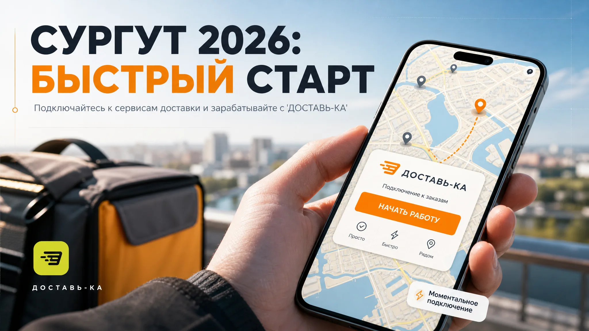 Работа курьером в Сургуте: вакансии и подключение в 2026 году