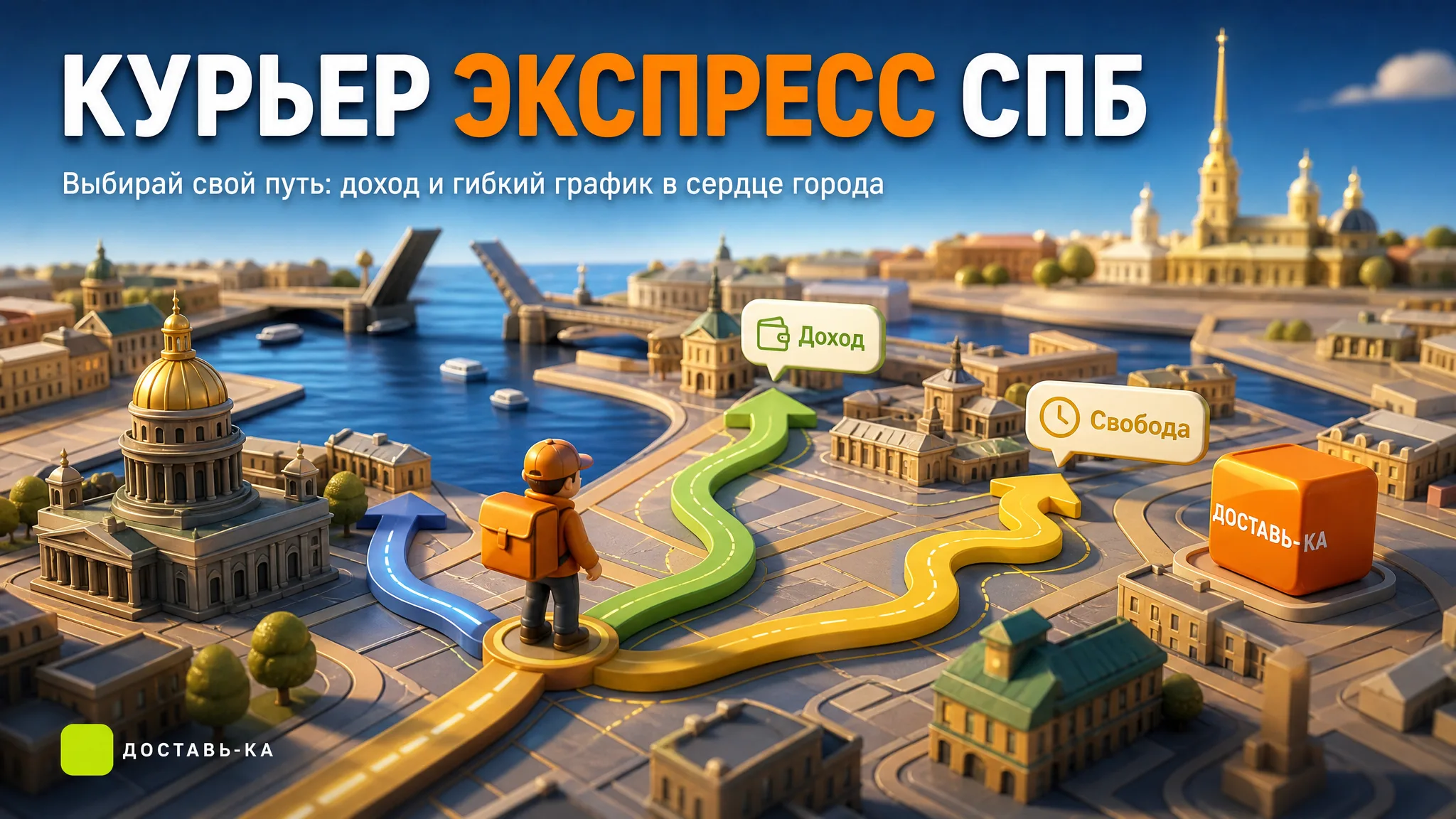 Работа курьером экспресс в Санкт-Петербурге: быстрые выплаты, свободный график в 2026